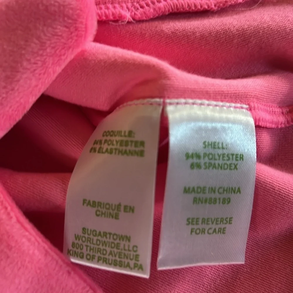 Lilly Pulitzer velour track suit (Jayla top Large, maia legging bottom medium)